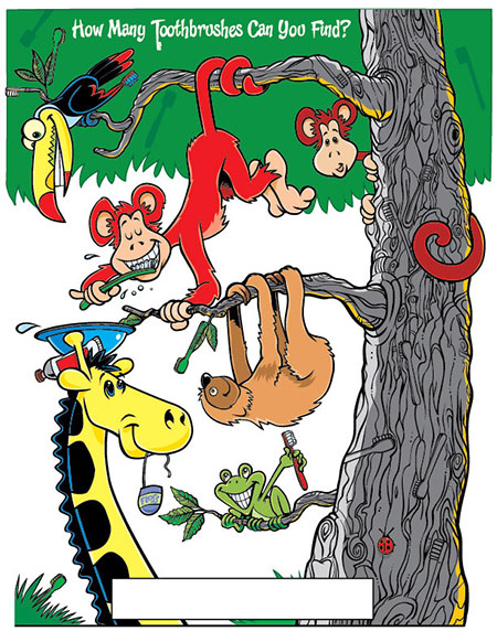 Hidden Toothbrushes Activity Sheet - Pediatric Dentist in Livingston, NJ