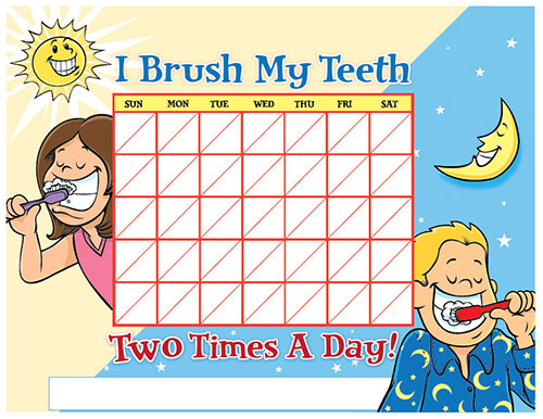 Color Brushing Chart for Children - Pediatric Dentist in Livingston, NJ